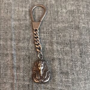 Ancient Egyptian Sterling Silver PHARAOH Key Ring